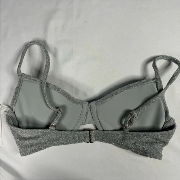 *Final Price* Good American Silver Sparkle Size 0/Small NWT Bikini Adjustable - Picture 5 of 6